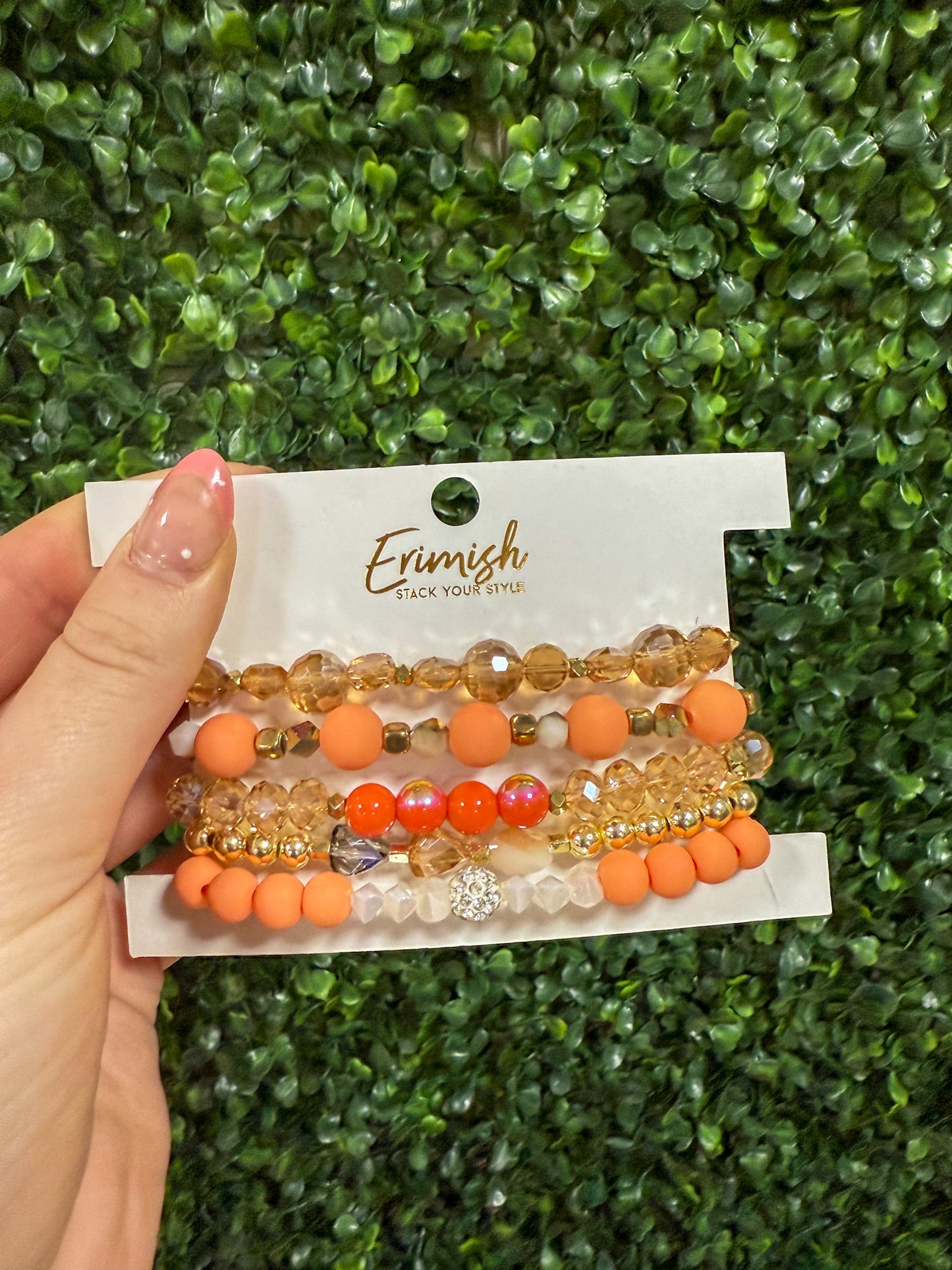 Erimish Stack Bracelets| Peach
