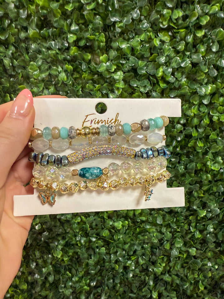 Erimish Stack Bracelets| Turquoise
