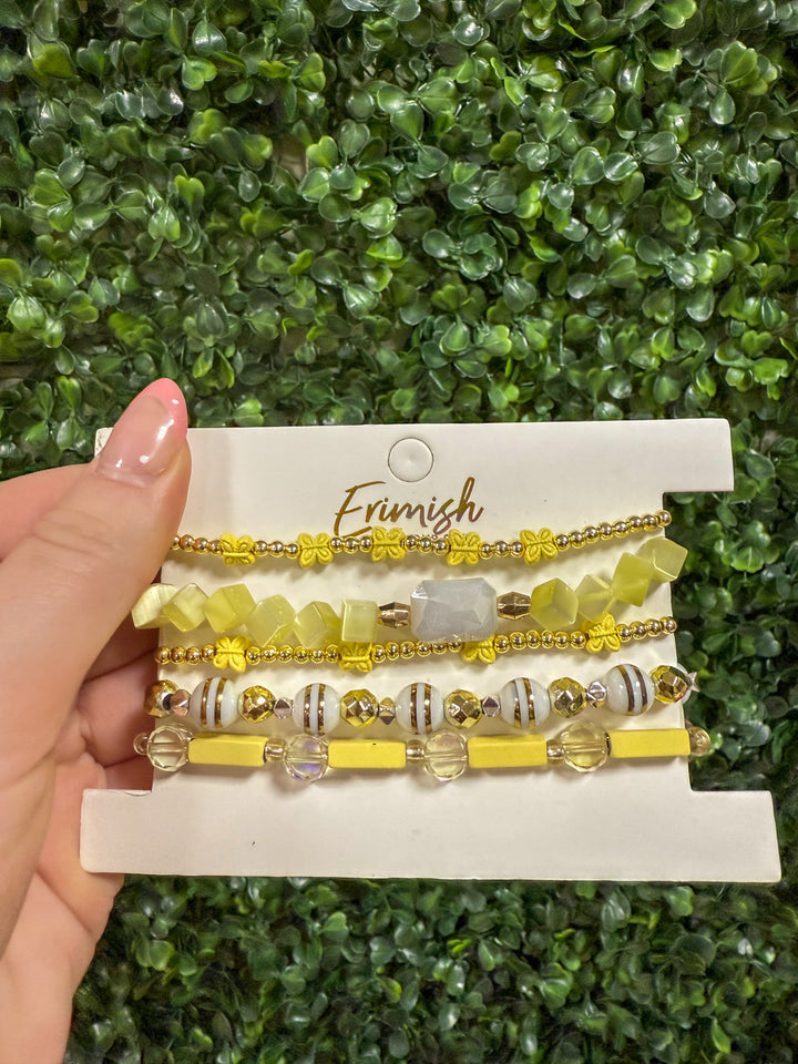 Erimish Stack Bracelets| Lemon
