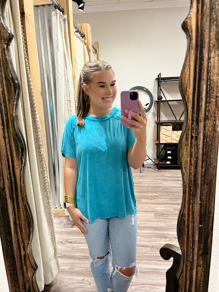 Weekend Escape Tee|Lt Teal