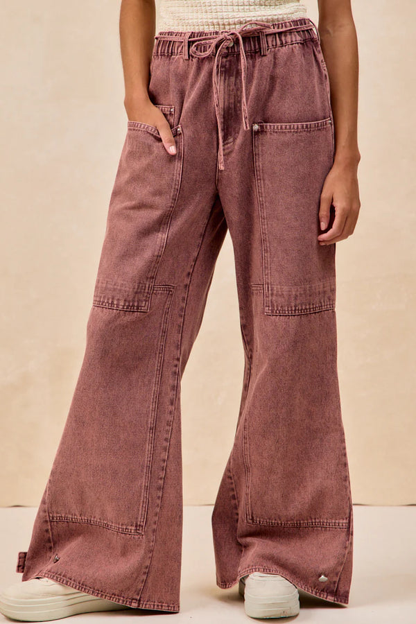 Wine Cargo Pants