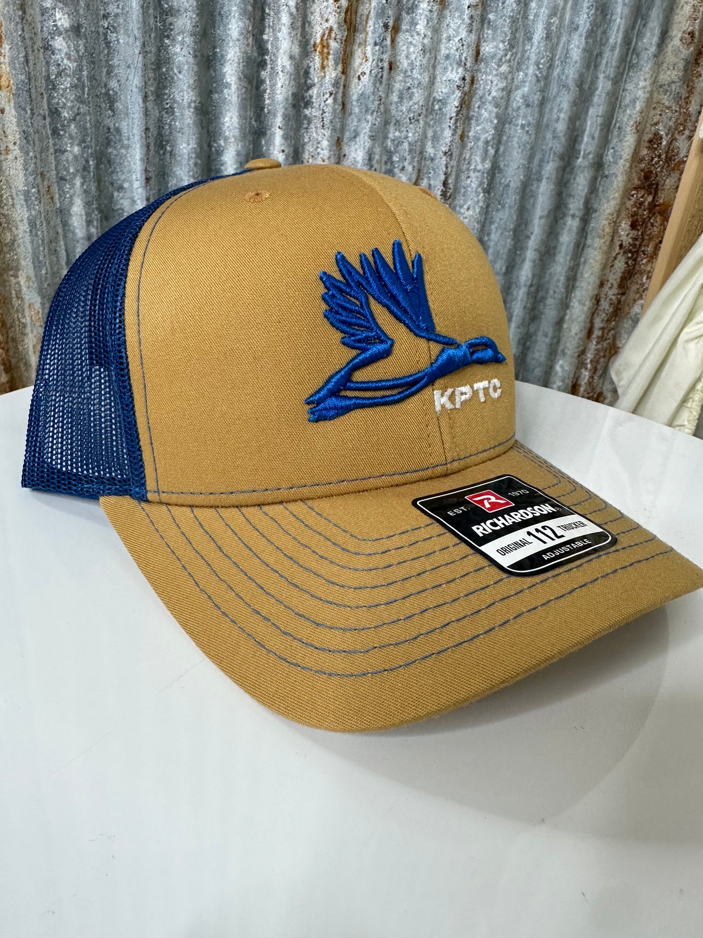 Mallard Hat- Biscuit/Blue