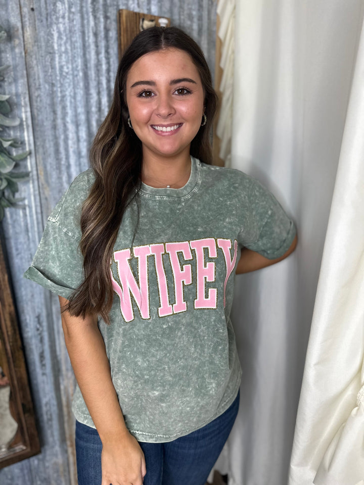 Wifey Glitter Graphic Tee