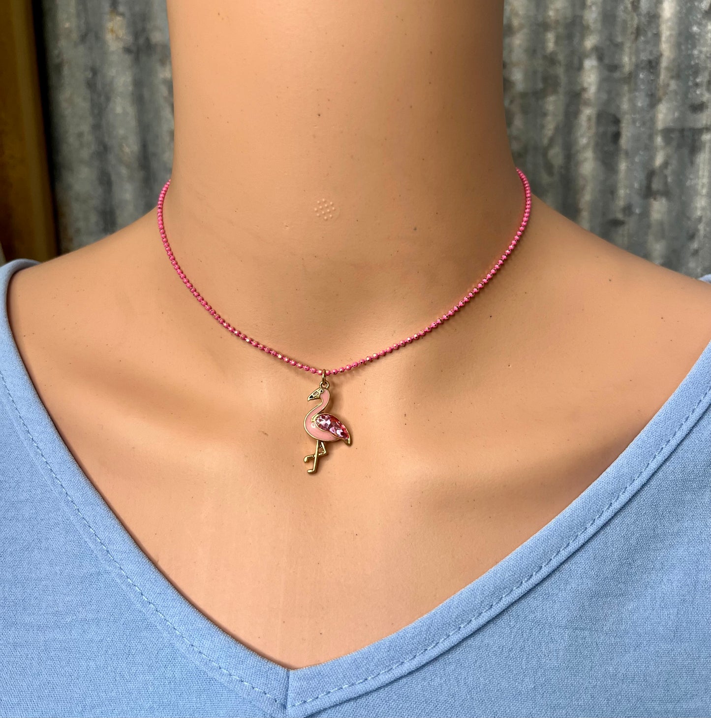 Girls Flamingo Necklace