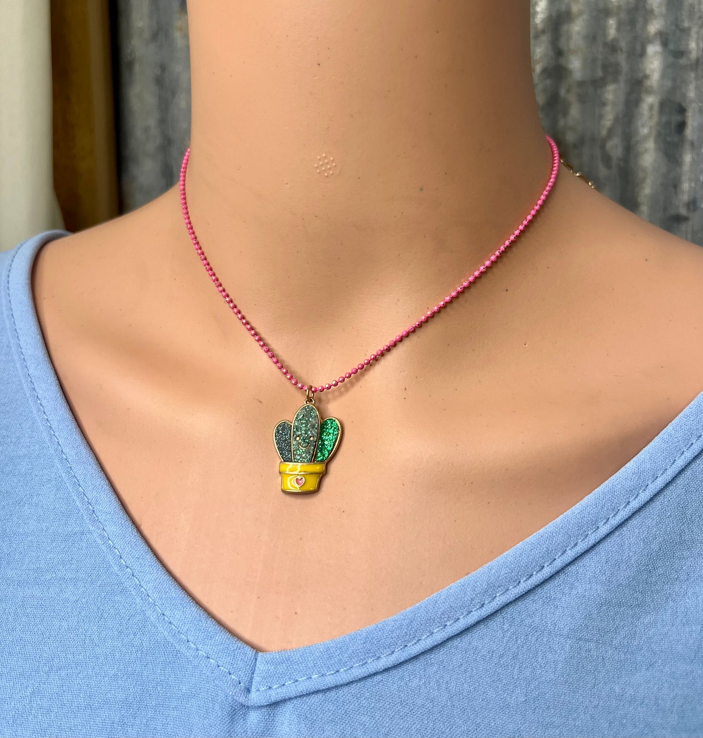 Girls Cactus Necklaces