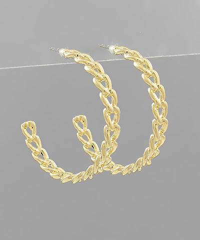 Gold Dipped Chain Hoops