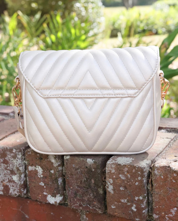 Angela Quilted Crossbody-Pearl