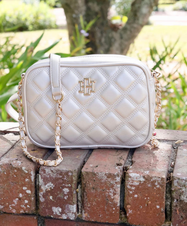 Bryce Crossbody-Quilted Pearl