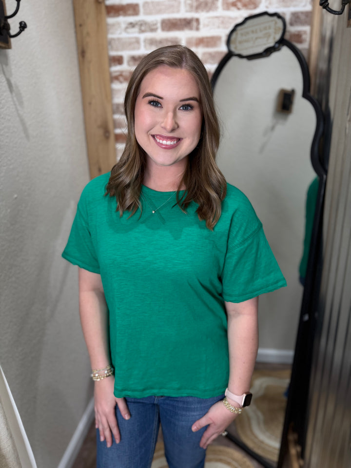 K GREEN | COTTON SLUB SHORT SLEEVE TEE