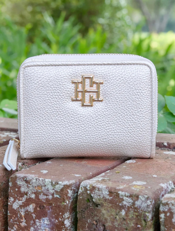Nadine Zippered Wallet-Pearl