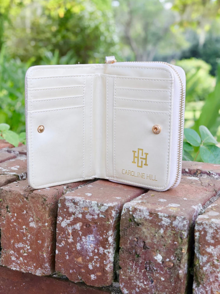 Nadine Zippered Wallet-Pearl