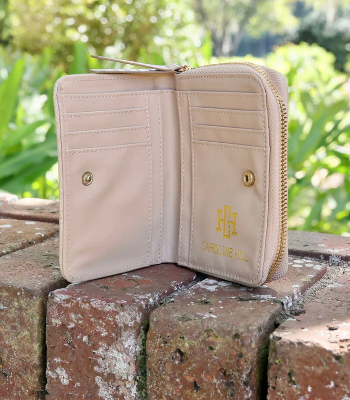 Nadine Zippered Wallet-Tan