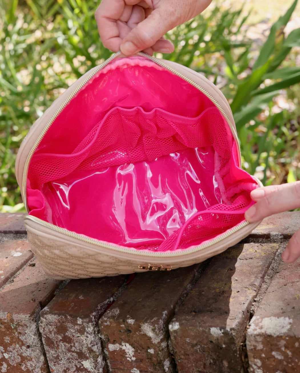 Capri Cosmetic Bag-Nude