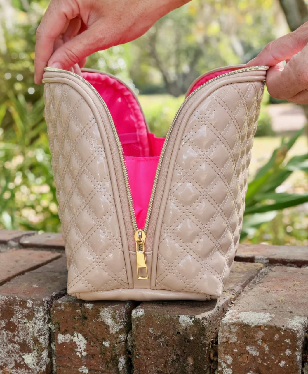 Capri Cosmetic Bag-Nude