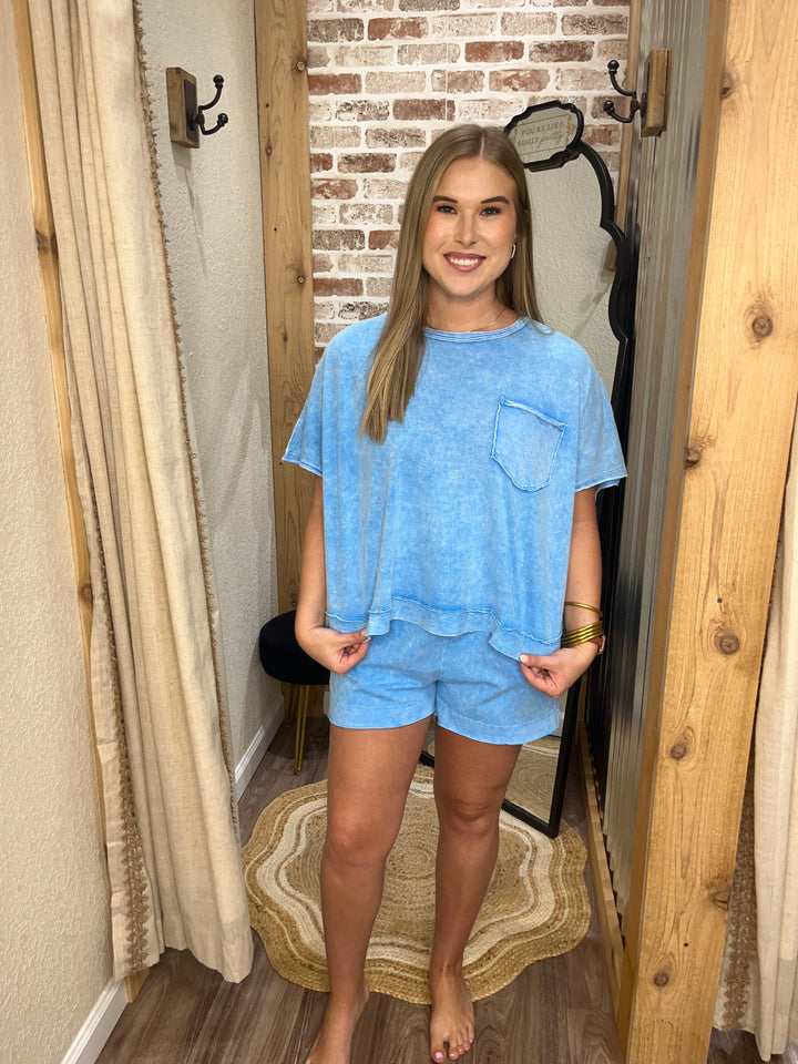 Molly Washed Shorts Set