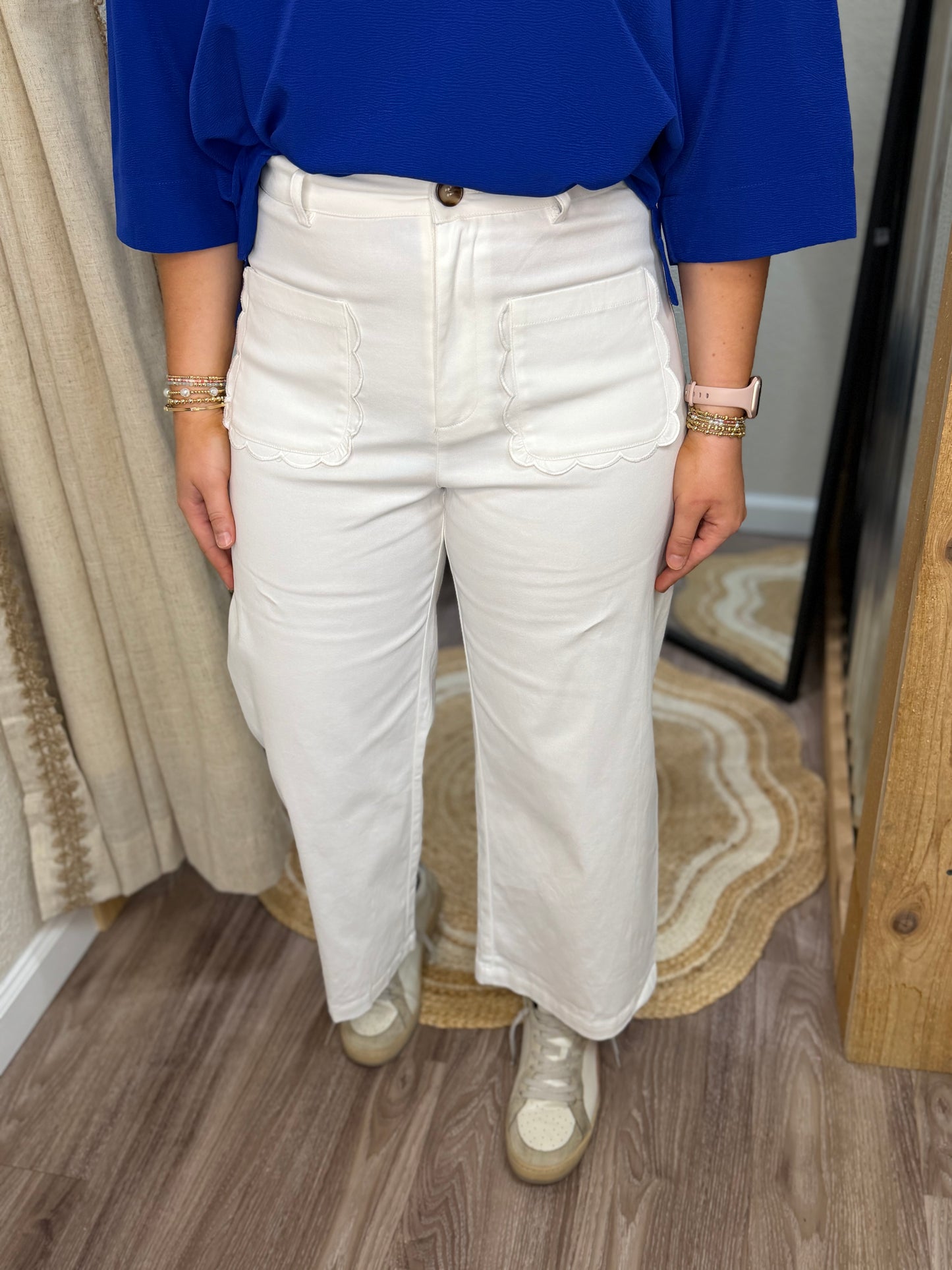 Chic & Charming Pants| White