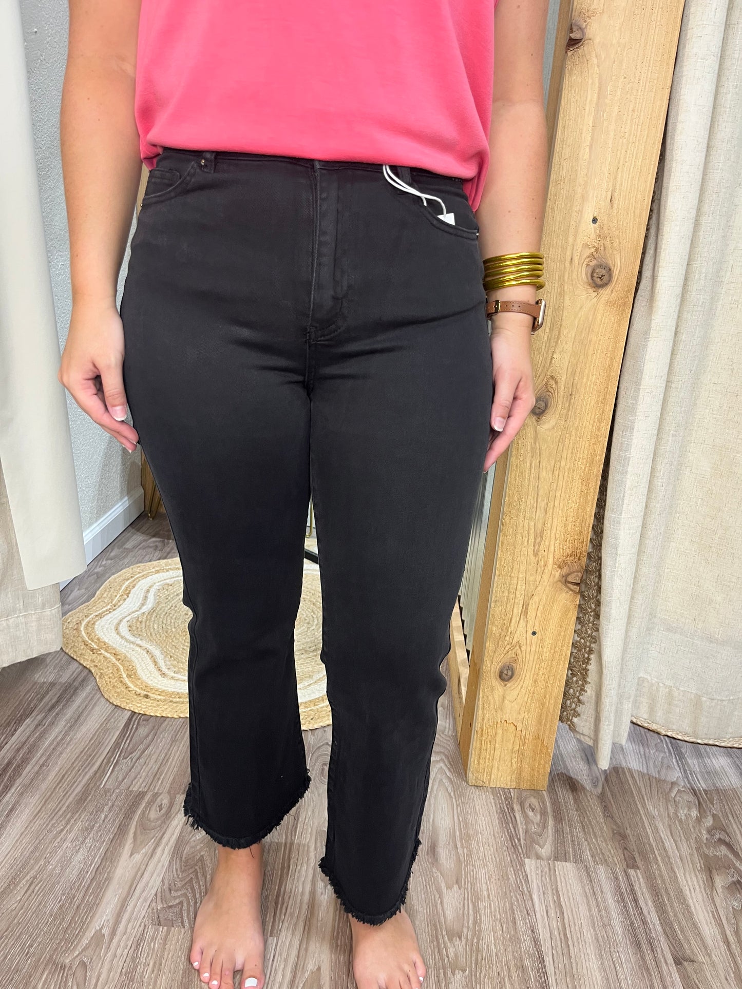 Lulu Acid Washed Jeans| Black