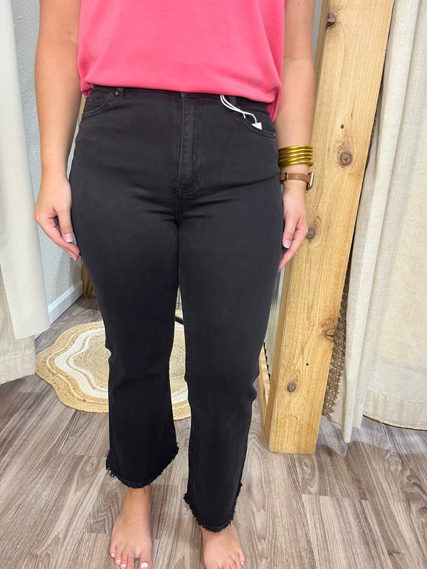 Lulu Acid Washed Jeans| Black