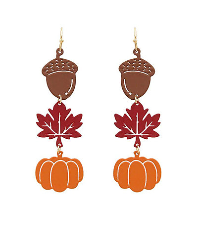 Fall Leaves & Pumpkin Please Earrings