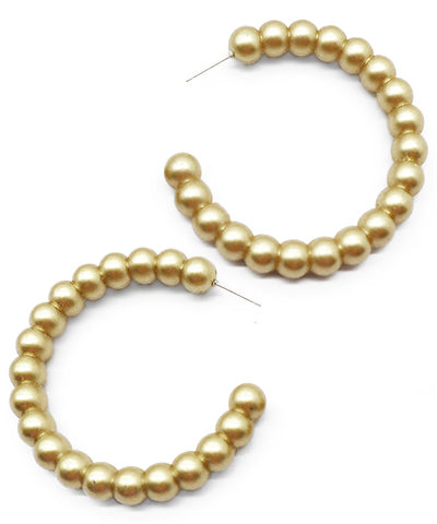 Gold Metal Ball Hoops