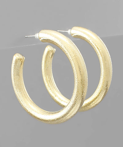 Gold Thick Hoops