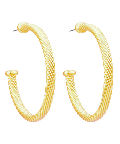 Gold Cable Hoops