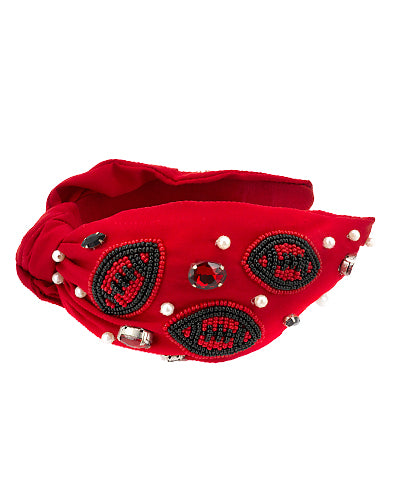 Football Beaded Head Band