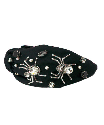 Crystal Spider Knotted Headband