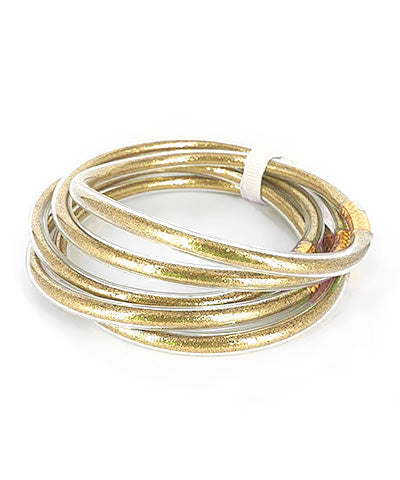 Gold Glitter Jelly Bangle