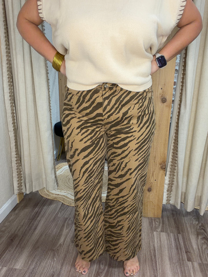 Walk on the Wild Zebra Pants