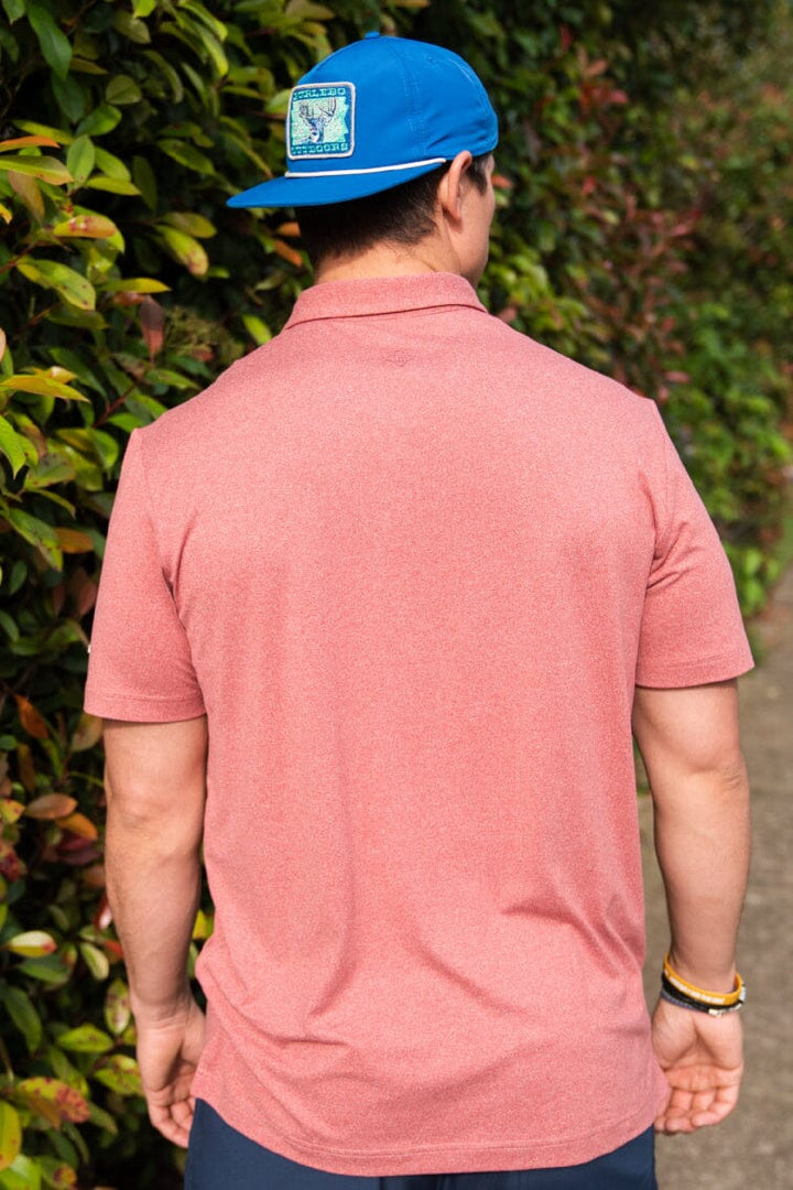 Heather Brick Performance Polo