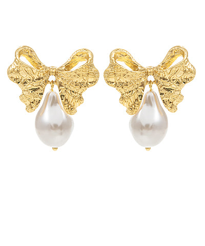 Blaire Pearl Bow Earrings