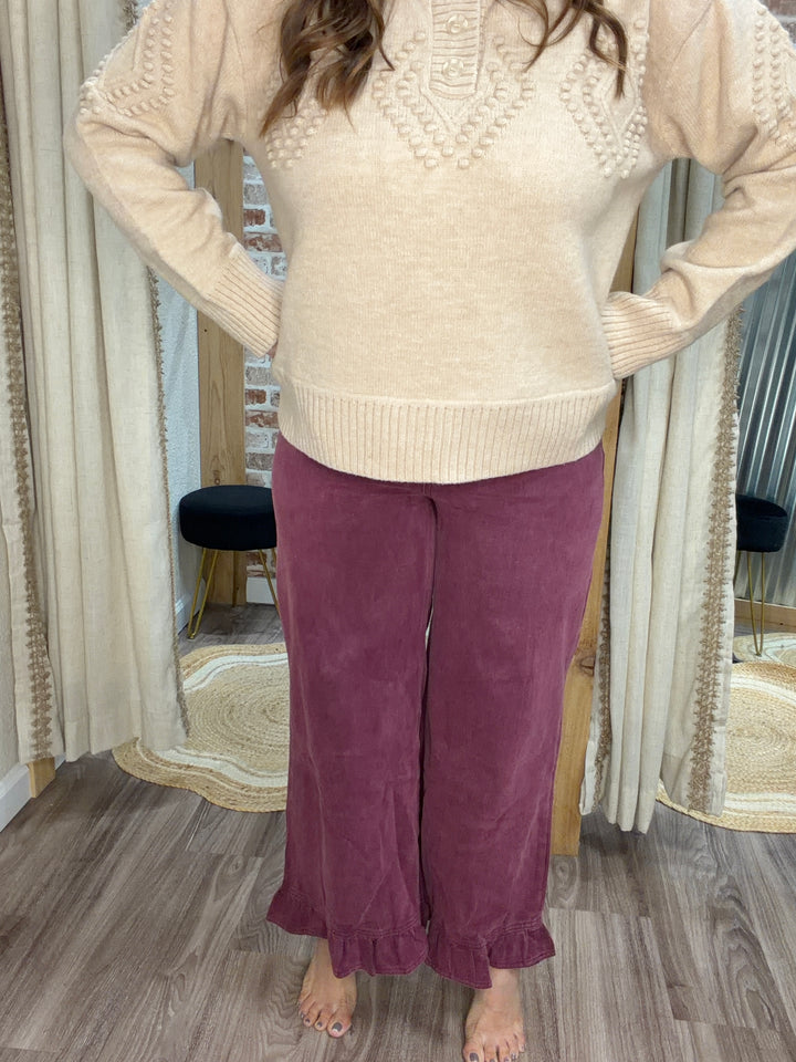 Bold Moves Ruffle Pants