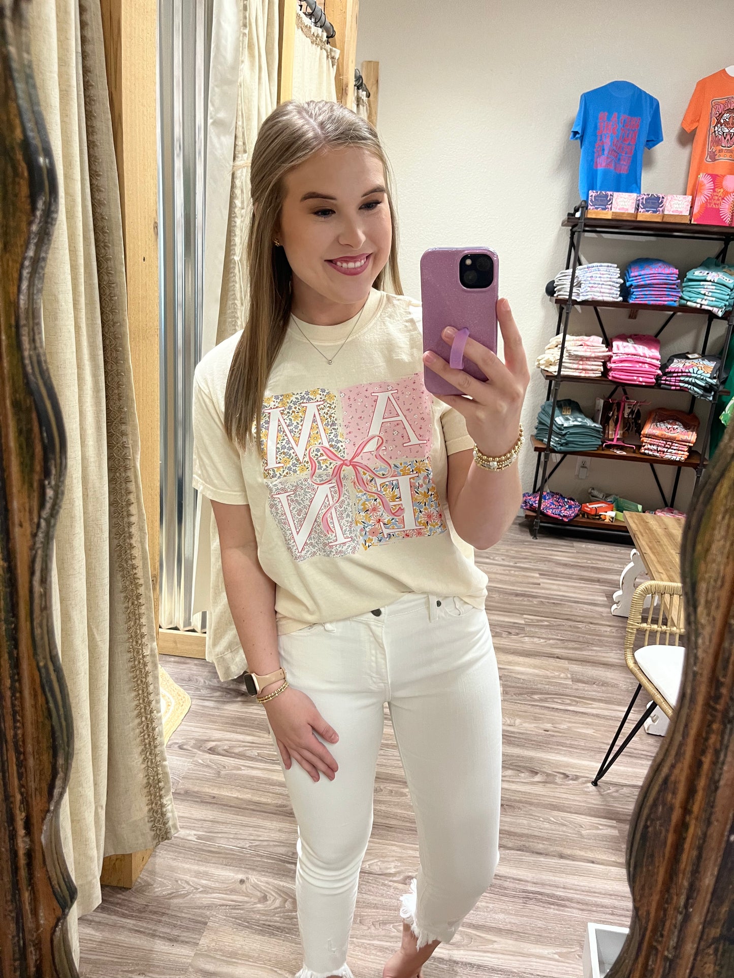 Amen Patch Square Bow | Ivory