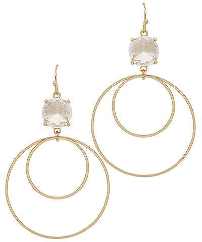 Kennedi Circle Crystal Earrings