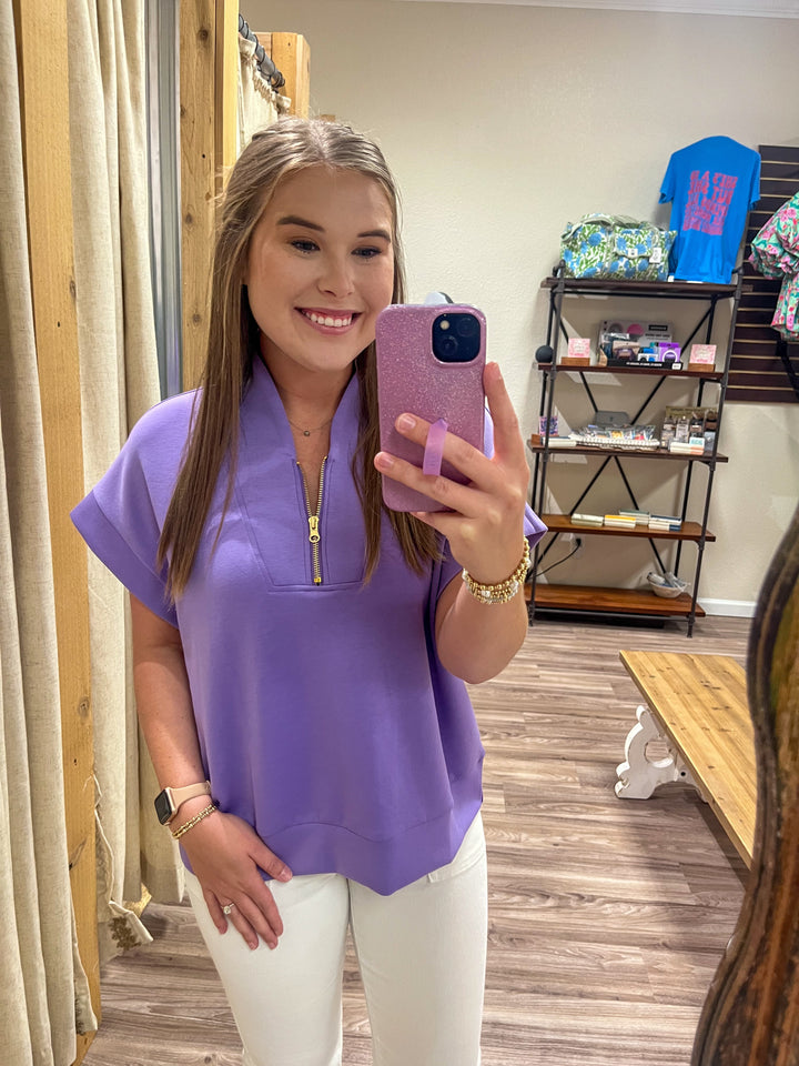 The Laynie Scuba Top| Lavender