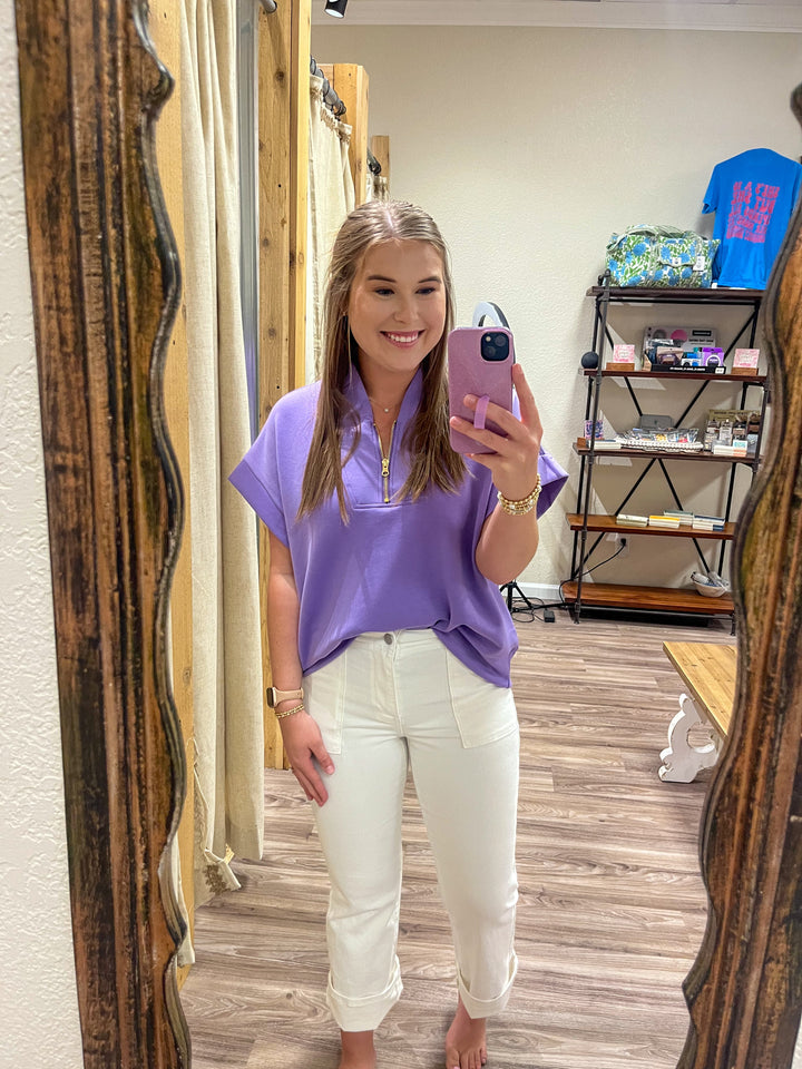 The Laynie Scuba Top| Lavender