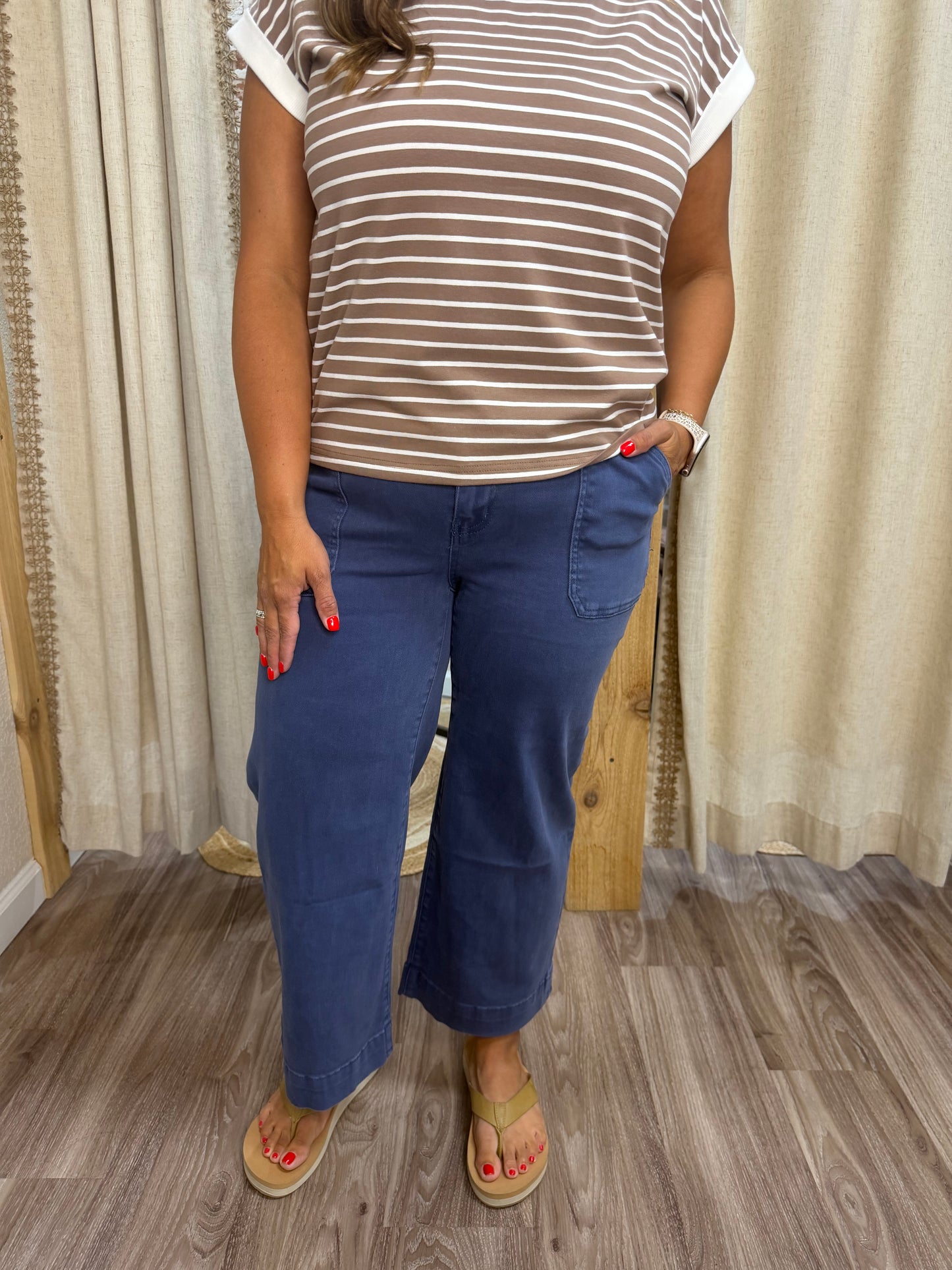 Georgia Cropped Jeans| Blackberry
