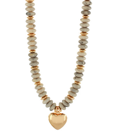 August Heart Pendant Necklace