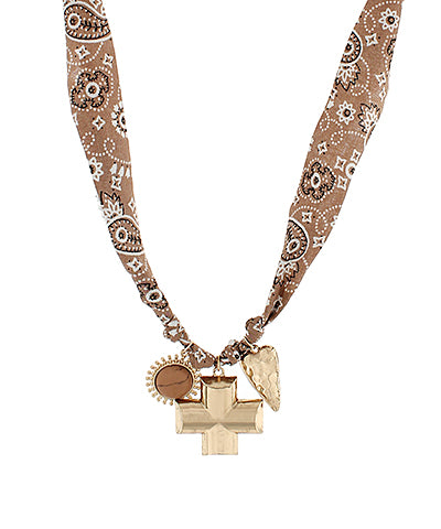 Emberlynn Charm Scarf Necklace