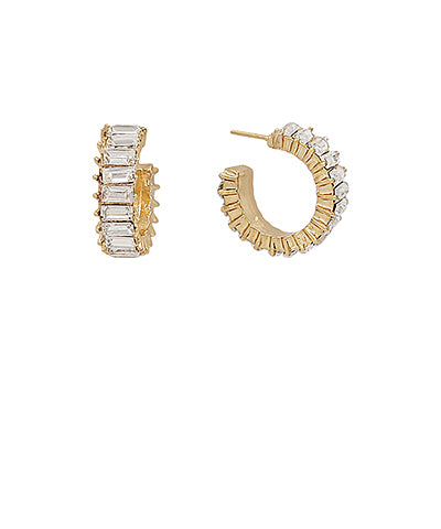 Kallie Baguette Hoops