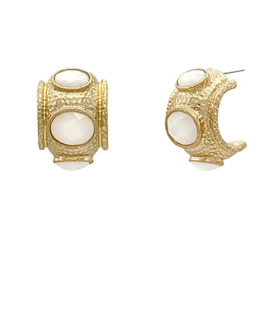 Maisy Antique Stone Earrings