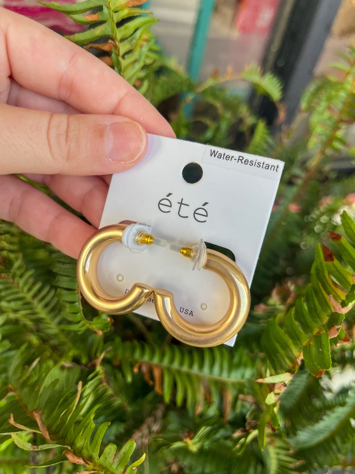 Vega Shinny Gold Hoops