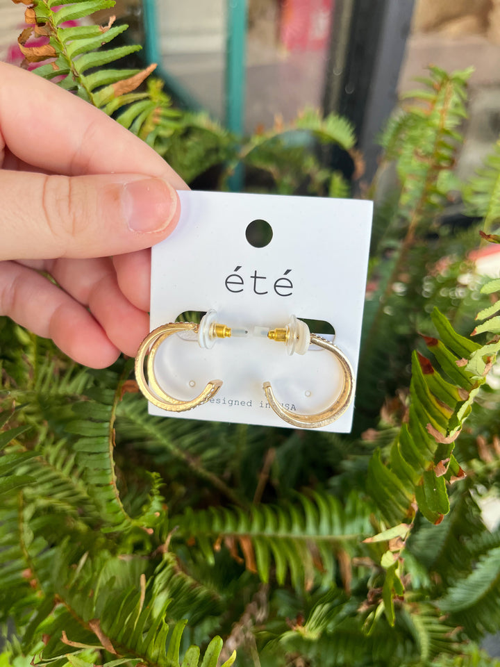 Callum Double Hoops