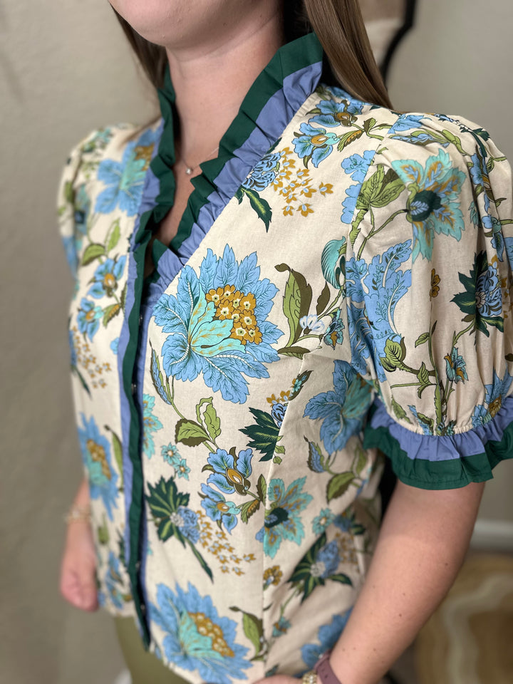 Curvy- Gabriella Floral Top
