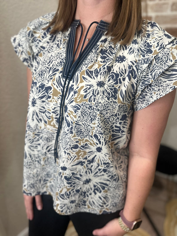 Leah Floral Top