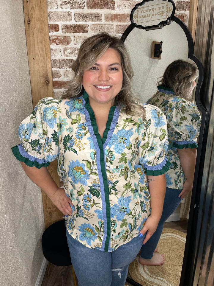 Curvy- Gabriella Floral Top