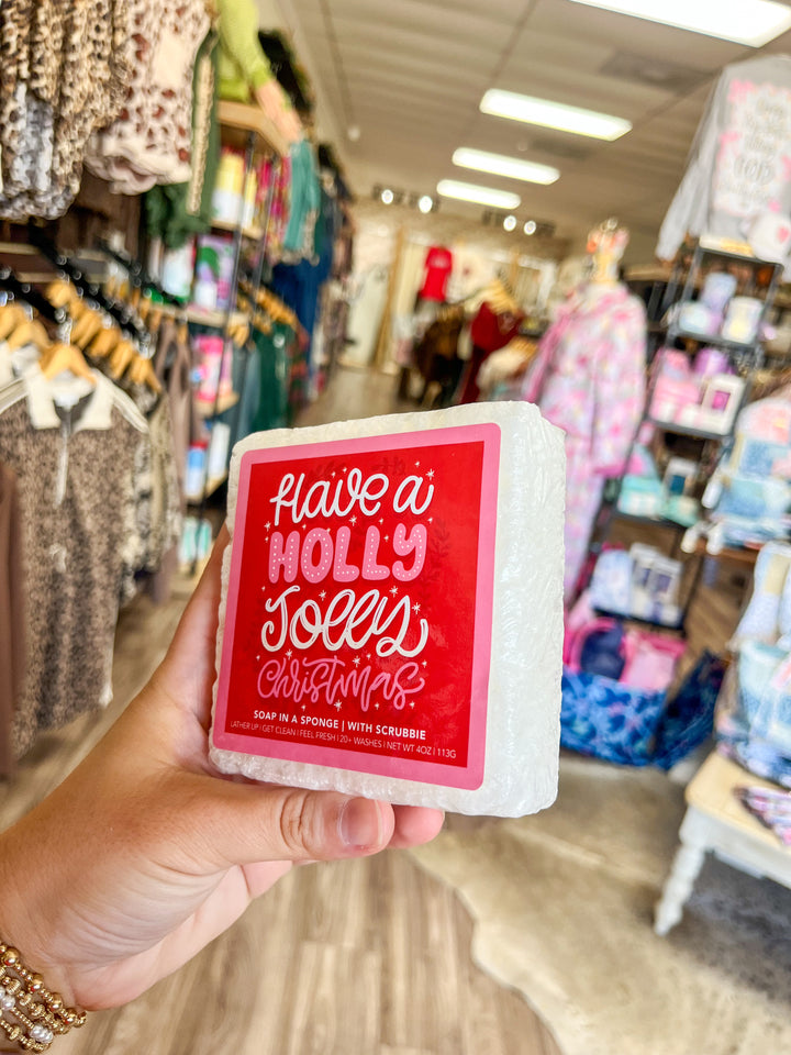 Have a Holly Jolly Christmas Soap Sponge