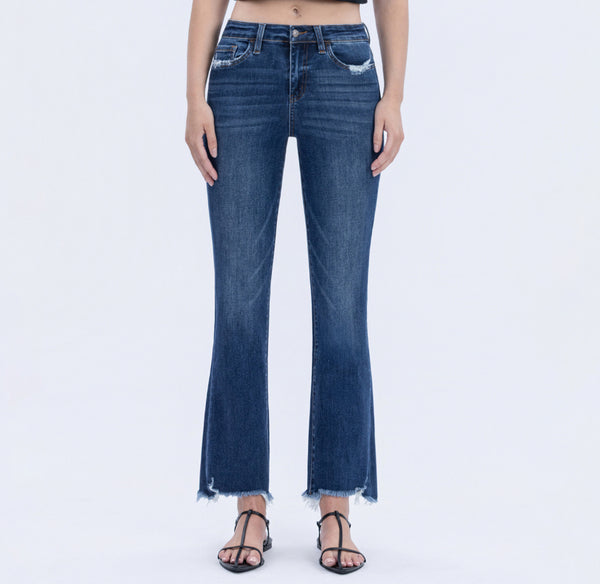 Bella Dark Wash High Rise Flare Jeans