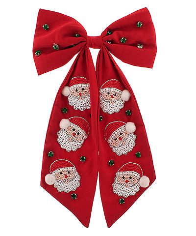 Santa Beaded Bow